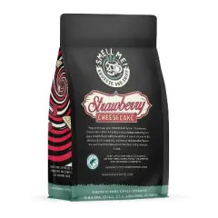 Bones Coffee Company Strawberry Cheesecake Whole Coffee Beans 12 oz Medium Roast (Whole Bean)