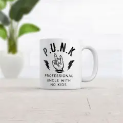 Crazy Dog Punk Professional Uncle No Kids Mug Funny Sarcastic Acronym Graphic Novelty Coffee Cup-11oz