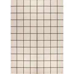 Grid Modern Squares Indoor/Outdoor Area Rug - JONATHAN Y