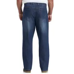 True Nation Basic Blue Relaxed-Fit Stretch Jeans - Men's Big and Tall
