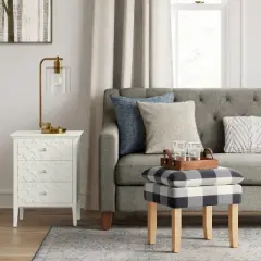 Buffalo Plaid Stool Blue - Threshold&trade;