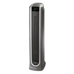 Lasko 5165 Portable Electric 1500W Oscillating Ceramic Tower Space Heater w/Remote, Adjustable Thermostat, Digital Controls, & Timer, Black (2 Pack)