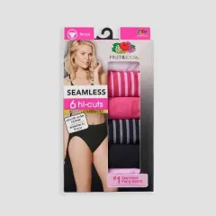 Fruit of the Loom Women's 6pk 360 Stretch Seamless Hi-Cut Underwear - Colors may vary