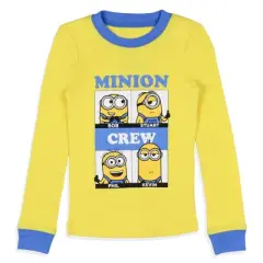 Despicable Me Toddler Boys' Minions Crew Bob Stuart Phil Sleep Pajama Set Yellow