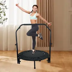 Mini Steel Trampoline, Indoor Fitness Exercise, Maximum Load Capacity 330 Pounds, for Adults or Kids