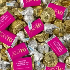105pcs Sweet 16 Candy Party Favors Hershey's Chocolate Goodie Bag Filler - By Just Candy