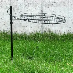 Sunnydaze Outdoor Heavy-Duty Height-Adjustable Fire Pit Cooking Grill Grate with 360-Degree Rotation - 24"