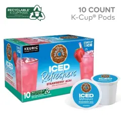 The Original Donut Shop Strawberry Acai Keurig K-Cup Iced Refresher Pods