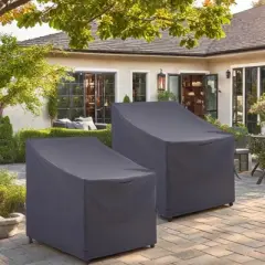 Syemin Plant Covers, Outdoor Swivel Lounge Chair Cover 2 Pack, Waterproof High Wind Resistant Anti-Fading, Gray 42"*43"*42"