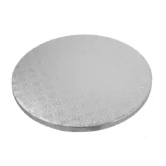 O'Creme Round Silver Cake Drum Board, 18" x 1/2" High, Pack of 5
