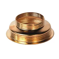 Solid Brass Oil Lamp Expander Collar to Convert from #1 to #2 Burner