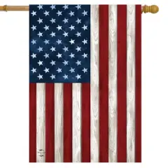 Briarwood Lane Everyday House Flag 40x28 For Outdoor Wood American Flag House Flag