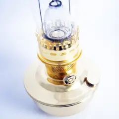 Aladdin Oil Fuel Lamp, Indoor Emergency Lighting for Shelf, Table or Hanging, Chrome or Brass Finish