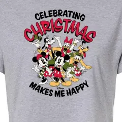 Women's - Disney - Celebrating Christmas Cropped Graphic T-Shirt