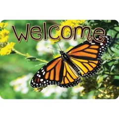 Ashley Productions&reg; The Original Fun Mat&trade;, Welcome Mat, 15.5" x 23.5", Butterfly Welcome