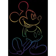 Men's Mickey & Friends Rainbow Mickey Mouse Outline Sweatshirt