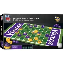 MasterPieces Officially licensed NFL Minnesota Vikings Checkers Board Game for Families and Kids ages 6 and Up