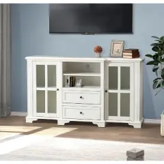 Cedric Living Room TV Stand for TVs up to 65" with 2 Drawers and shelf | KARAT HOME