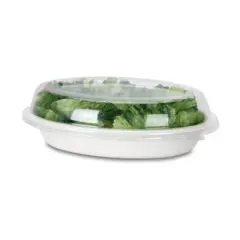 Responsible Products Lid for 20 oz Oval Burrito Bowl Recyclable PET Plastic - Pack of 50