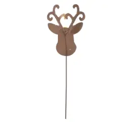 Home & Garden Candy Cane Reindeer Yard Stake  -  One Christmas Yard Decor 42.5 Inches -  Christmas  -  C20113  -  Metal  -  Brown