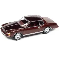 1979 Chevrolet Monte Carlo Carmine Red Metallic with White Stripes Ltd Ed 1/64 Diecast Model Car by Johnny Lightning