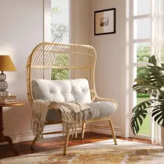 Christopher Knight Home Palos Outdoor Wicker Loveseat with Cushion