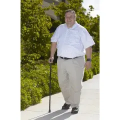 Drive Medical Designer T Handle Folding Cane Black