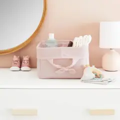 Decorative Storage Bin with Side Tie Medium - Cloud Island&trade; Pink