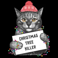 Women's Design By Humans Christmas tree killer By kodamorkovkart Racerback Tank Top