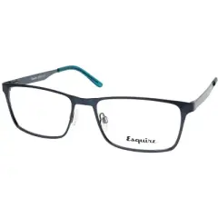 Esquire EQ1524 Designer Metal Frame Eyeglasses in Satin Navy 55 mm Custom Lens