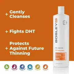 BosleyMD BOS-REVIVE Color Safe Nourishing Shampoo & Volumizing Conditioner (33.8 oz XXL LITER DUO SET) Bosley MD Thinning Hair