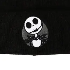 Nightmare Before Christmas Jack Skellington Black Cuff Beanie