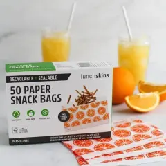 Lunchskins Recyclable Paper Snack Bags - 50ct