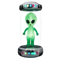 Karl Home  8.2FT Halloween Inflatable UFO with Alien Outdoor Decoration