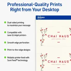 Avery Arched Business Cards, 2" x 3-1/2", Matte Ivory, 200 Total