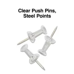 Staples Push Pins Clear 100/Pack 10540-CC