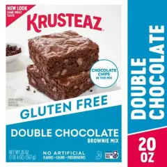 Krusteaz Gluten Free Double Chocolate Brownie Mix, Includes Chocolate Chips, 20 oz Box (Pack of 2)