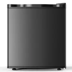 Kismile 1.2 Cu.Ft Upright Freezer, Mini Freezer Chest with Reversible Door, Low Noise, 7 Temperature Settings (Black)