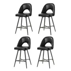 Tilano Modern Counter&Bar Stool,set of 4 with Cutout Design | ARTFUL LIVING DESIGN