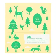 Caboo 3-Ply Facial Tissue 60 Pack - Case of 12/1 ct