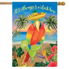 Always 5 O'Clock Summer House Flag Nautical 28" x 40" Briarwood Lane