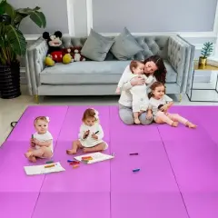 Costway 8' x 4' x 2'' Folding Gymnastics Tumbling Gym Mat Stretching Yoga