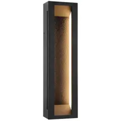 LamQee Modern Outdoor Wall Lights Fixtures 3000K Integrated LED Exterior Lighting Fixtures with Rectangle Metal Frame