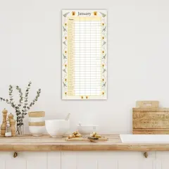 2026 Square Wall Calendar, Floral Family Organizer, 16-Month Home Organizers Theme with Reminder Stickers (12x12 In)