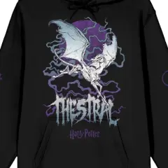 Harry Potter Thestral Seen By Death Long Sleeve Men's Black Hooded Sweatshirt