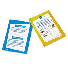 Hand2Mind Hands-On Digital Citizenship Beginner Task Cards: Educational Prop for K-2, Includes 18 Plastic Pieces