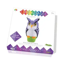 SmartGames Creagami Owl: Craft Activity Kit with Instructions, Paper Material