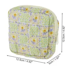 Unique Bargains Lady Portable Square Lipstick Bag Green 1 Pc