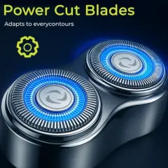 Wet & Dry Men's Rechargeable Travel Mini Electric On the Go Shaver - Transparent Black