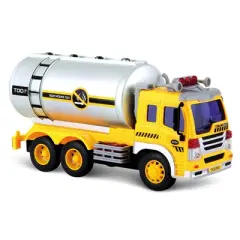 Link Worldwide Ready! Set! Play! Pull Back Oil Tanker Truck Toy With Lights And Sounds